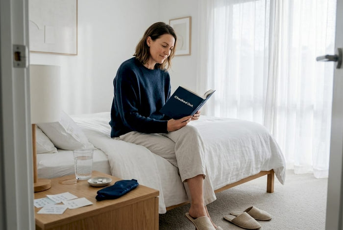 Woman preparing for restful natural sleep