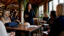 Sleep educator teaching community class