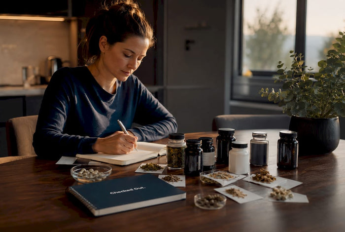 Nutritionist examining natural sleep supplements