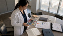 Scientist studying vitamin B6 role in sleep chemistry