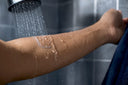 Water beading on patch during shower