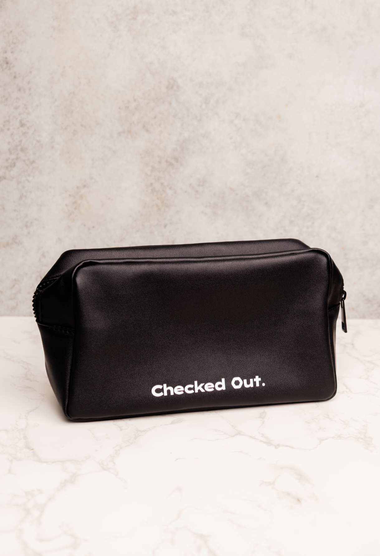 Checked Out Travel Bag flat lay
