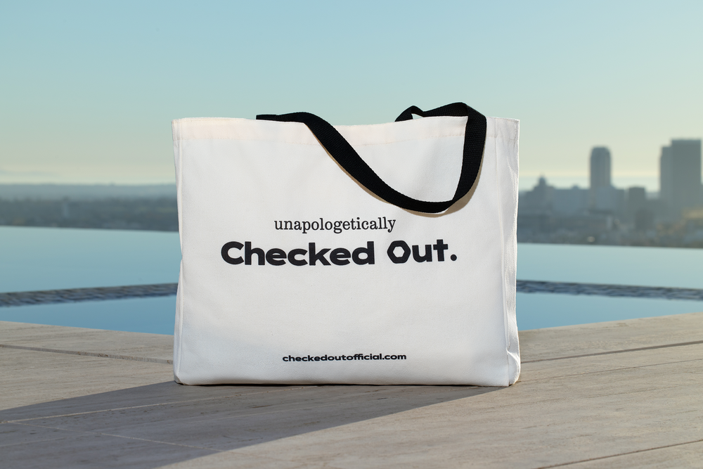 Checked ⬡ut Tote