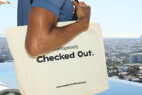 Checked ⬡ut Tote